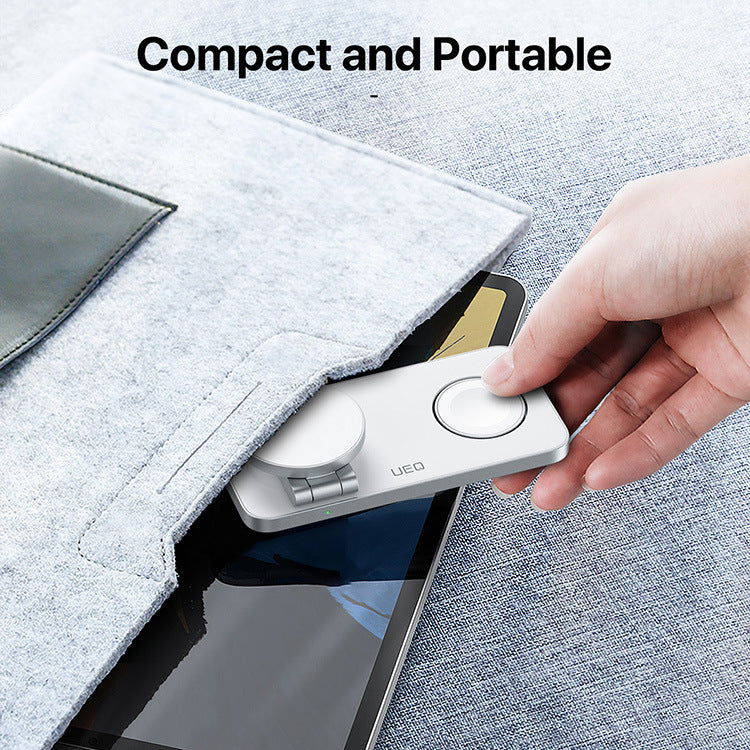 Cross-border new desktop three-in-one magnetic wireless charger for iPhone12-16 watch earphones