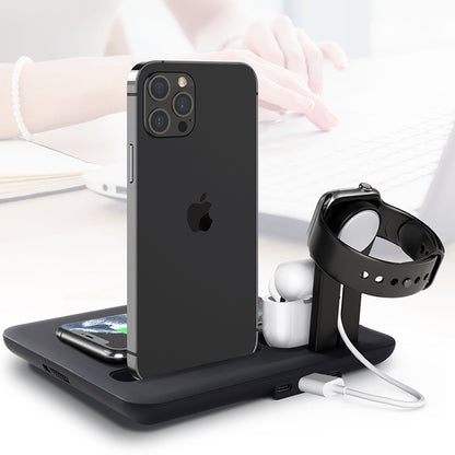 New mobile phone wireless charger, desktop four-in-one wireless charging, watch charging, earphone base five-in-one