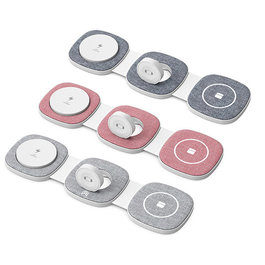 Magnetic folding three-in-one wireless charger, suitable for iPhone14/13/12 watch iwatch wireless charging
