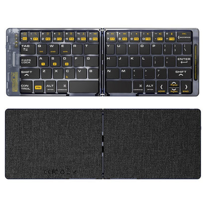 Transparent folding keyboard Suitable for mobile phones, tablets, wireless portable folding keyboard