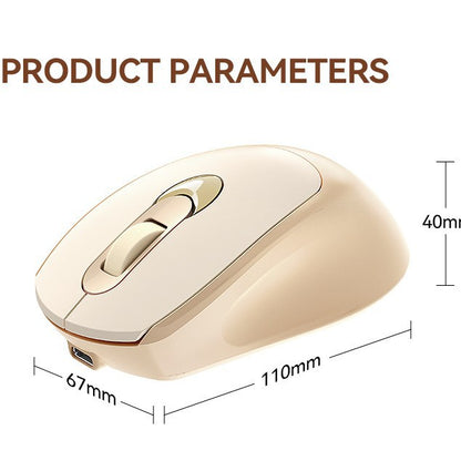 Q8 Wireless Mouse Dual Mode Girls Pink Universal Office Laptop Mouse