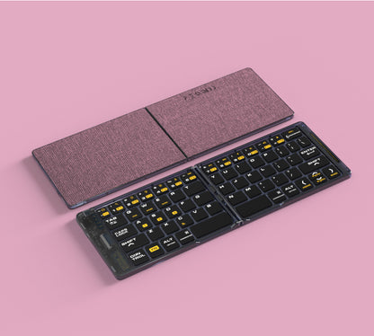 Transparent folding keyboard Suitable for mobile phones, tablets, wireless portable folding keyboard