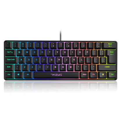 61/62/63 key game office universal keyboard RGB luminous keypad chicken film keyboard