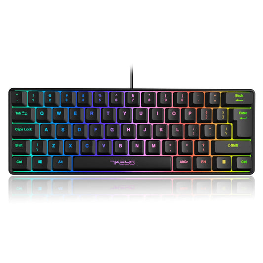61/62/63 key game office universal keyboard RGB luminous keypad chicken film keyboard