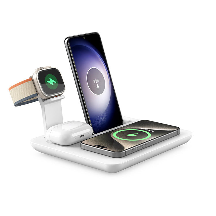 New mobile phone wireless charger, desktop four-in-one wireless charging, watch charging, earphone base five-in-one
