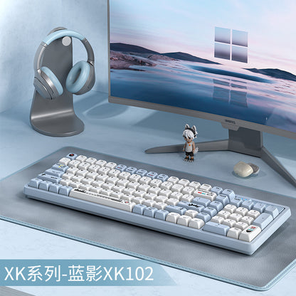 GK102 three-mode Bluetooth wireless mechanical keyboard, wired desktop notebook e-sports game green axis keyboard