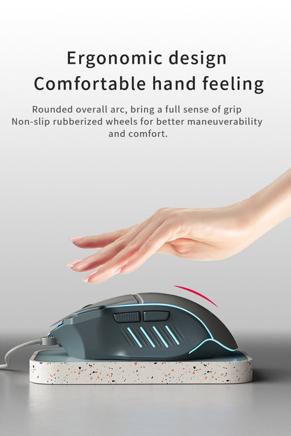G1pro wired e-sports eight-button luminous mouse four-speed DPI computer notebook office game universal