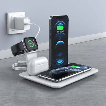 New mobile phone wireless charger, desktop four-in-one wireless charging, watch charging, earphone base five-in-one