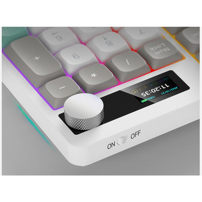 Low axis mechanical keyboard YK100 wireless bluetooth wired three-mode RGB screen computer office keyboard