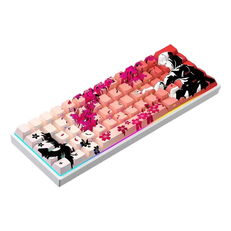GK61-A Keycaps with high light transmittance side-engraved