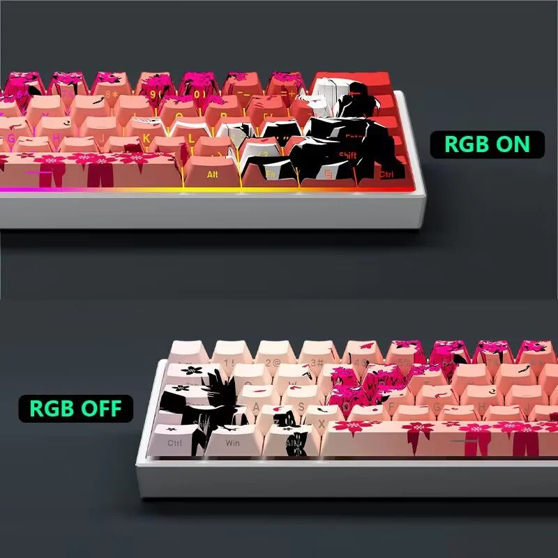 GK61-A Keycaps with high light transmittance side-engraved