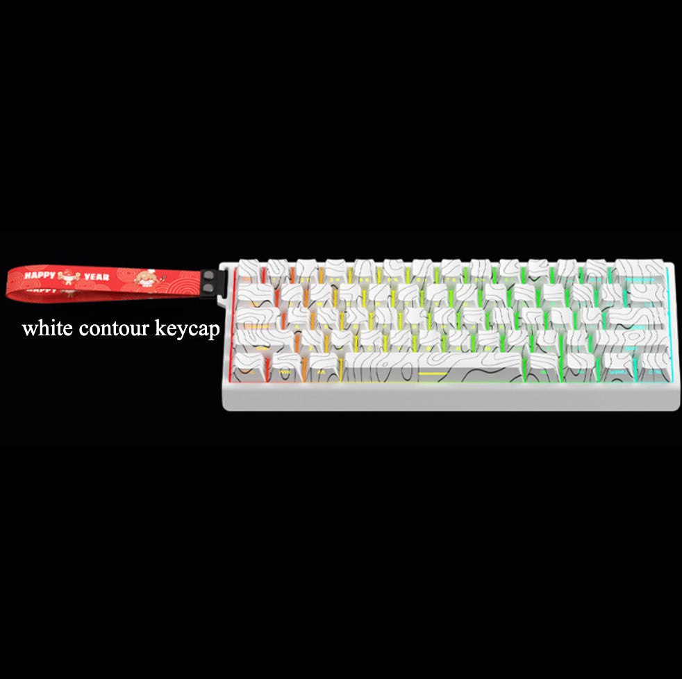 H60HE Bluetooth keyboard 61 key aluminum mechanical magnetic axis keyboard side engraved