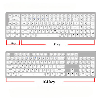 GK002 High-transparency fog-transparent matte transparent keycaps
