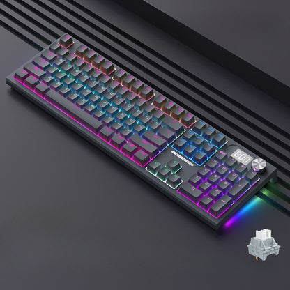 LT104 wireless bluetooth gaming mechanical keyboard customized three-mode wired green axis high-value keyboard