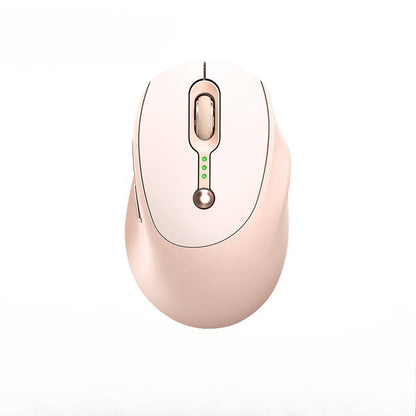 Q7 wireless mouse silent charging usb bluetooth dual mode women's pink