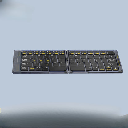 Transparent folding keyboard Suitable for mobile phones, tablets, wireless portable folding keyboard