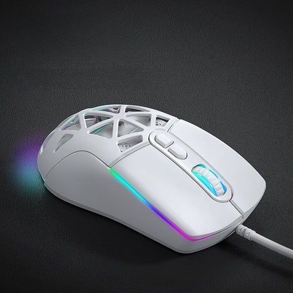 New G520 magnetic hollow e-sports 7-button wired mouse 12800dpi luminous RGB Inster 825