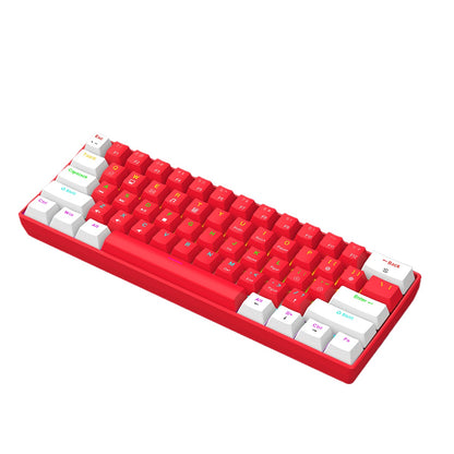 &nbsp; 61-Key mechanical keyboard Green axis dual-color keypad Mini luminous game keyboard Portable compact computer keyboard