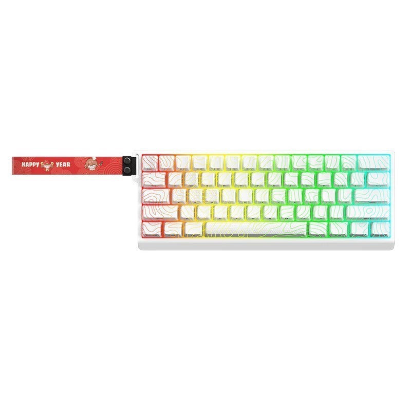 H60HE Bluetooth keyboard 61 key aluminum mechanical magnetic axis keyboard side engraved