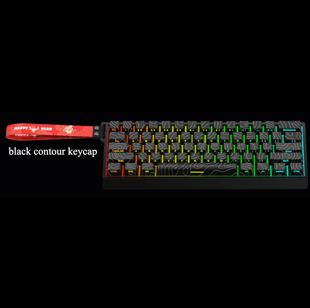 H60HE Bluetooth keyboard 61 key aluminum mechanical magnetic axis keyboard side engraved