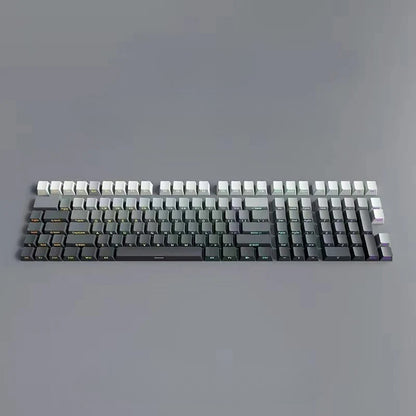 High side engraved transparent keycap PBT two-color gradual change full set of thermal sublimation personalized keyboard cap