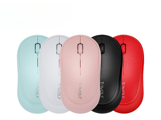 Q18 wireless mouse ultra-thin office business optical mouse girls color fresh gift mouse
