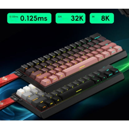 H60HE Bluetooth keyboard 61 key aluminum mechanical magnetic axis keyboard side engraved