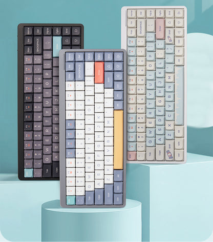 Customized red axis, green axis, low axis computer keyboard, silent office, high-value wireless Bluetooth mechanical keyboard three-mode