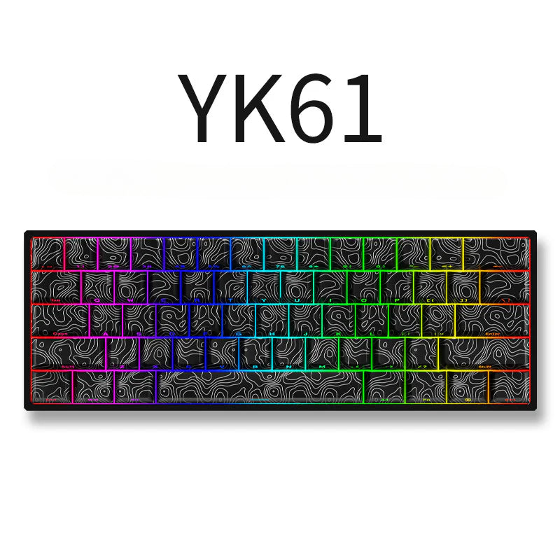 YK61 Keyboard Wired Magnetic Axis Mechanical e-sports gaming keyboard with RGB backlighting and adjustable key travel