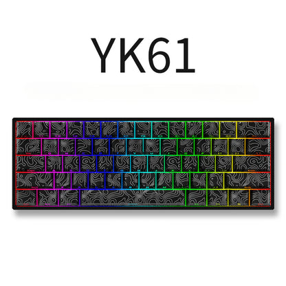 YK61 Keyboard Wired Magnetic Axis Mechanical e-sports gaming keyboard with RGB backlighting and adjustable key travel